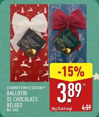 ALDI GOURMET FINEST CUISINE Ballotin de chocolats belges offre