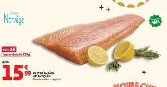 Auchan Supermarché Filet de saumon atlantique offre