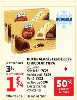 Auchan Supermarché PILPA Buche glacée les délices chocolat offre