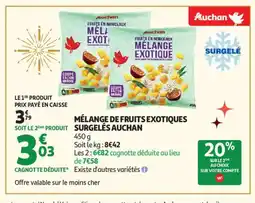 Auchan Supermarché AUCHAN Mélange de fruits exotiques surgelés offre