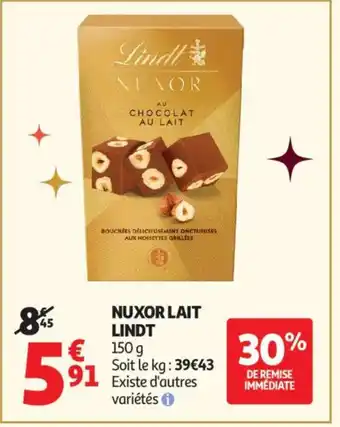 Auchan Supermarché LINDT Nuxor lait offre