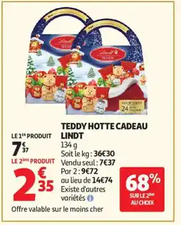 Auchan Supermarché LINDT Teddy hotte cadeau offre