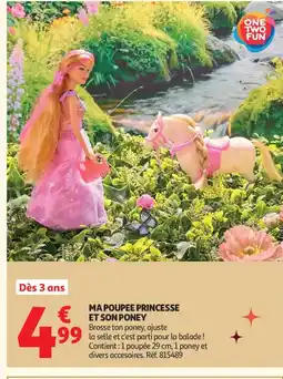 Auchan Supermarché Ma poupee princesse et son poney offre