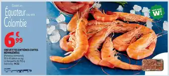 Auchan Supermarché Crevettes entières cuites réfrigérées offre