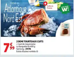 Auchan Supermarché 2 demi tourteaux cuits offre