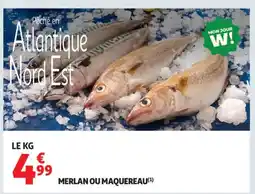 Auchan Supermarché Merlan ou maquereau offre