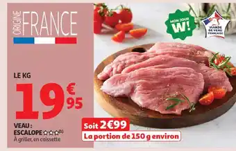 Auchan Supermarché Veau escalope offre