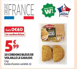 Auchan Supermarché LE GAULOIS 10 cordons bleus de volaille offre