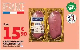 Auchan Supermarché MAISON MONTFORT Magrets de canard offre