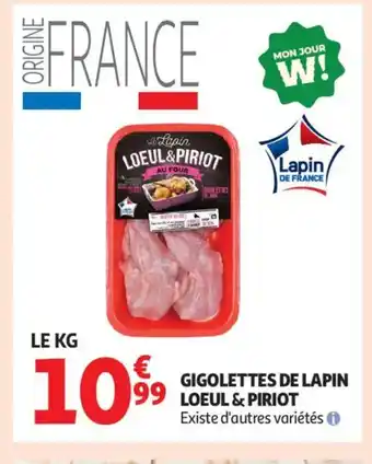 Auchan Supermarché LOEUL & PIRIOT Gigolettes de lapin offre
