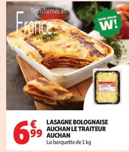 Auchan Supermarché AUCHAN Lasagne bolognaise auchan le traiteur offre