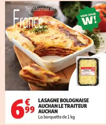 Auchan Supermarché AUCHAN Lasagne bolognaise auchan le traiteur offre