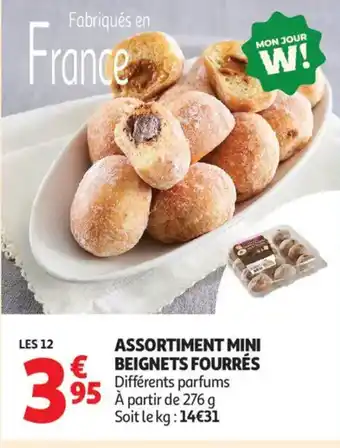 Auchan Supermarché Assortiment mini beignets fourrés offre