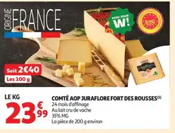 Auchan Supermarché Comté aop juraflore fort des rousses offre