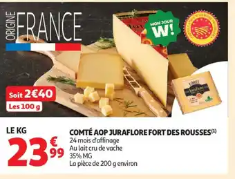 Auchan Supermarché Comté aop juraflore fort des rousses offre