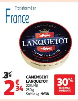 Auchan Supermarché LANQUETOT Camembert offre