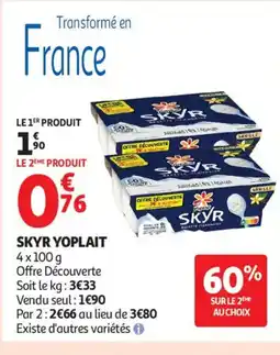 Auchan Supermarché SKYR YOPLAIT offre