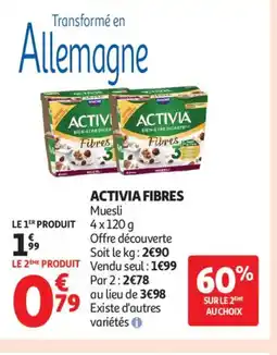 Auchan Supermarché ACTIVIA Fibres offre