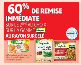 Auchan Supermarché BONDUELLE Sur la gamme au rayon surgele offre