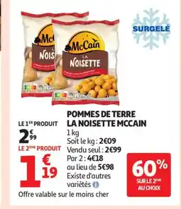 Auchan Supermarché MCCAIN Pommes de terre la noisette offre