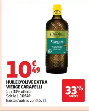 Auchan Supermarché CARAPELLI Huile d'olive extra vierge offre