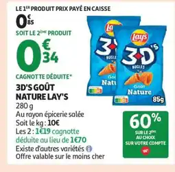 Auchan Supermarché LAY'S 3d's goût offre