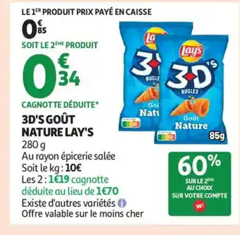 Auchan Supermarché LAY'S 3d's goût offre