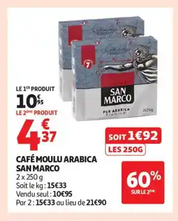 Auchan Supermarché SAN MARCO Café moulu arabica offre