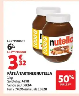 Auchan Supermarché NUTELLA Pâte à tartiner offre