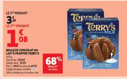 Auchan Supermarché TERRY'S Balle de chocolat au lait à frapper offre