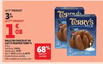 Auchan Supermarché TERRY'S Balle de chocolat au lait à frapper offre