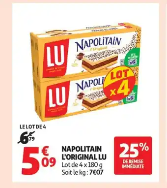 Auchan Supermarché LU Napolitain l'original offre