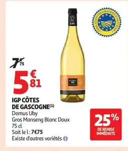 Auchan Supermarché Igp côtes de gascogne offre