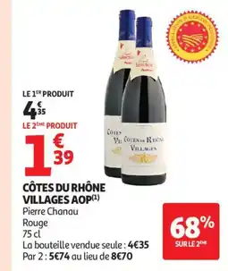 Auchan Supermarché Côtes du rhône villages aop offre