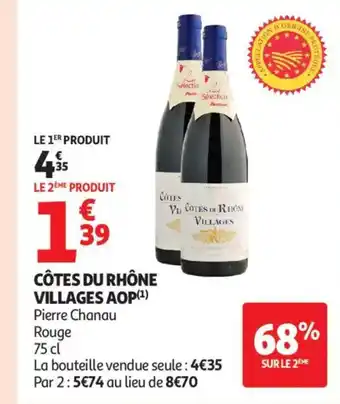 Auchan Supermarché Côtes du rhône villages aop offre