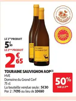Auchan Supermarché Touraine sauvignon aop offre