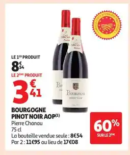 Auchan Supermarché Bourgogne pinot noir aop offre