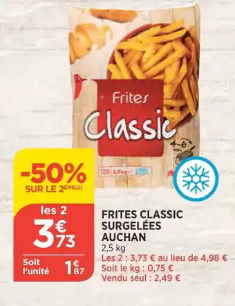 Bi1 Frites Classic offre