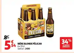 Auchan Supermarché PÉLICAN Bière blonde offre