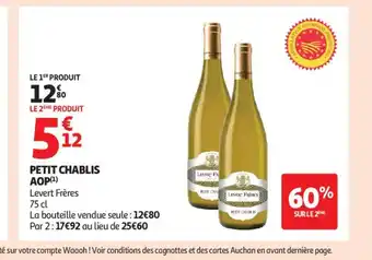 Auchan Supermarché Petit chablis aop offre