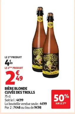 Auchan Supermarché CUVÉE DES TROLLS Bière blonde offre