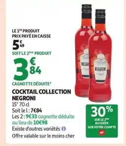 Auchan Supermarché NEGRONI Cocktail collection offre