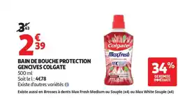Auchan Supermarché COLGATE Bain de bouche protection gencives offre
