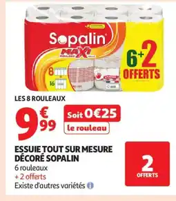 Auchan Supermarché SOPALIN Essuie tout sur mesure décoré offre