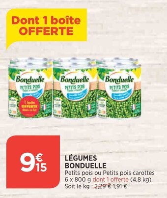 Bi1 Légumes Bonduelle offre