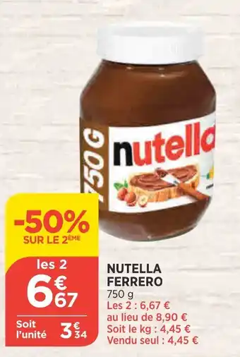 Bi1 Nutellas Ferrero offre