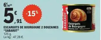 E.Leclerc Express SABAROT Escargots de bourgogne 2 douzaines offre