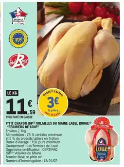 E.Leclerc Express P'tit chapon igp volailles du maine label rouge offre