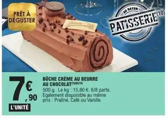 E.Leclerc Express Bûche crème au beurre au chocolat offre