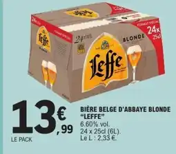 E.Leclerc Express LEFFE Bière belge d'abbaye blonde offre